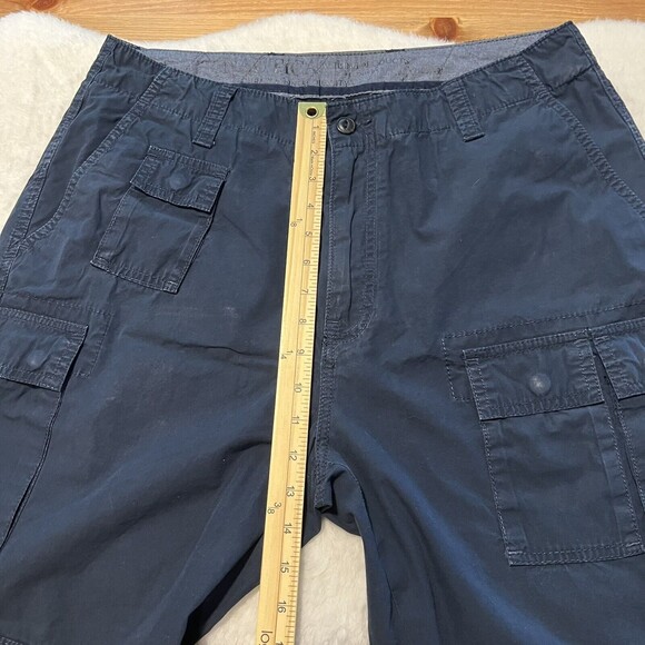 Nautica Mens Navy Blue Cargo Shorts 100% Cotton Size 34W - Picture 9 of 12
